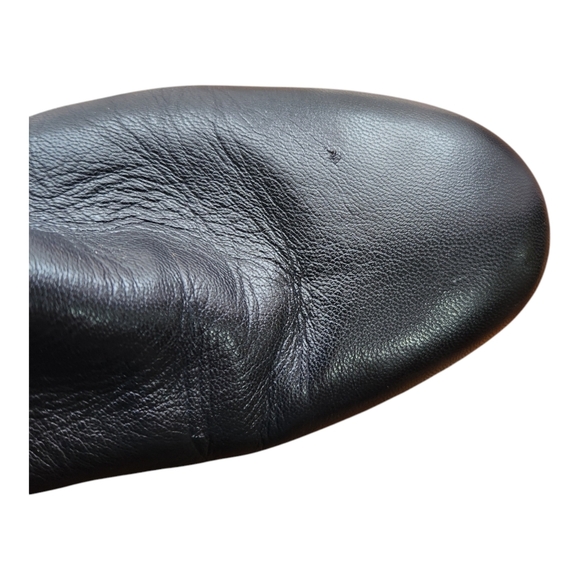 Black Knee-High Leather Boots Size 9 - Picture 6 of 7